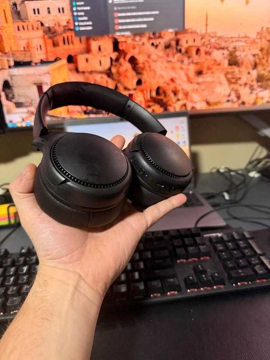 Casti bluetooth Panasonic Rbm300B Cablu incarcare inclus