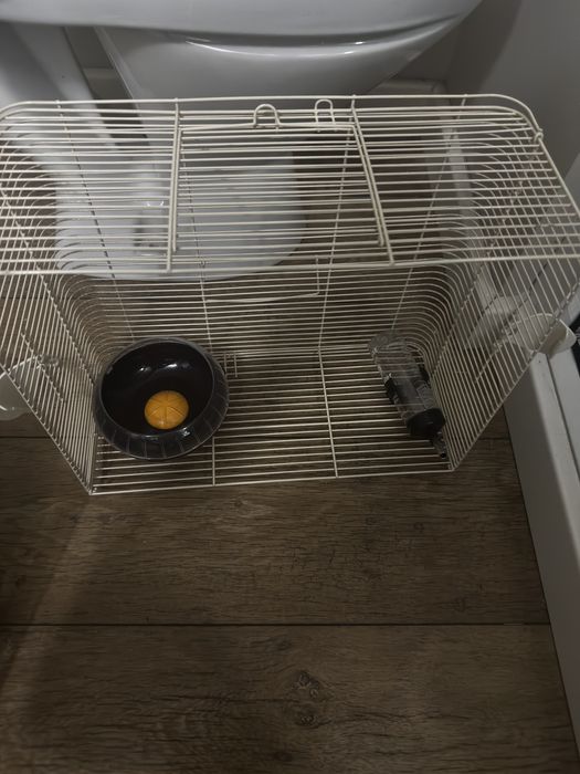 Клетка для хомяка + корм и наполнитель