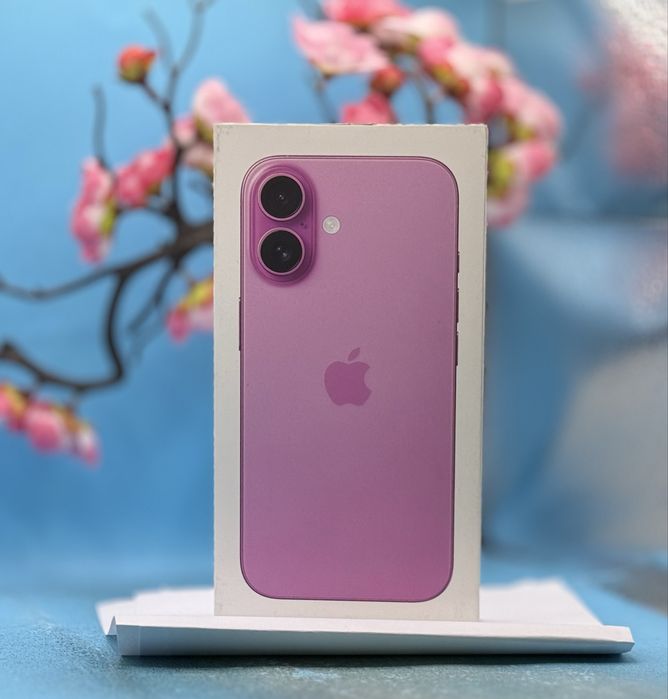НОВ!!! Apple iPhone 16, 128GB, 5G, Pink +  оригинален адаптер Apple