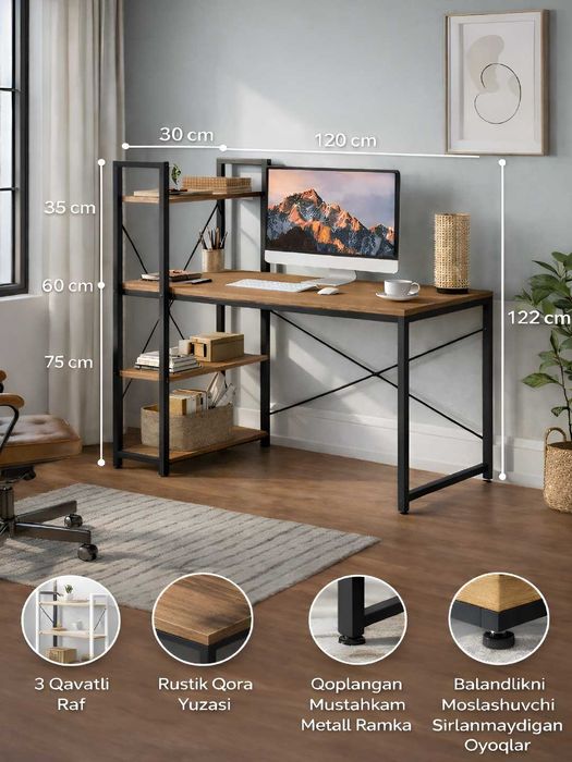 3 қаватли замонавий парта