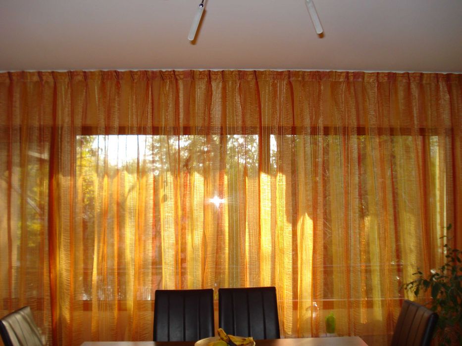 Перде от органза с оловна нишка 243/370см.