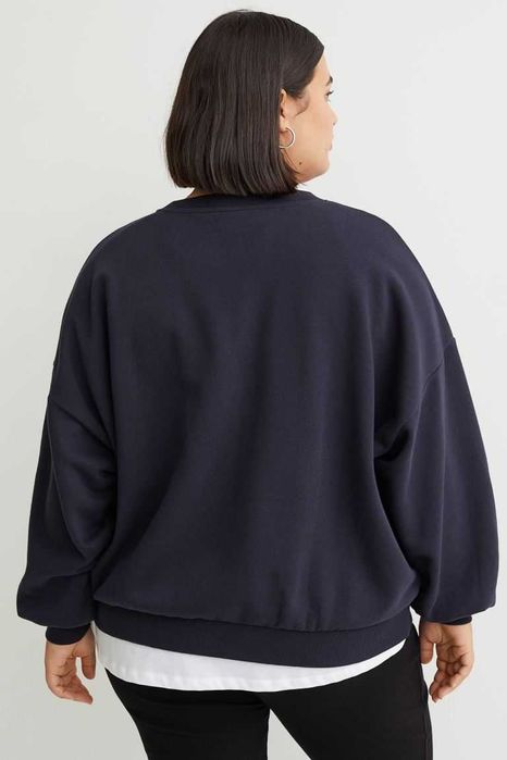 Свитшот женский H&M+ Printed Sweatshirt  (Plus size)! Новый с бирками!