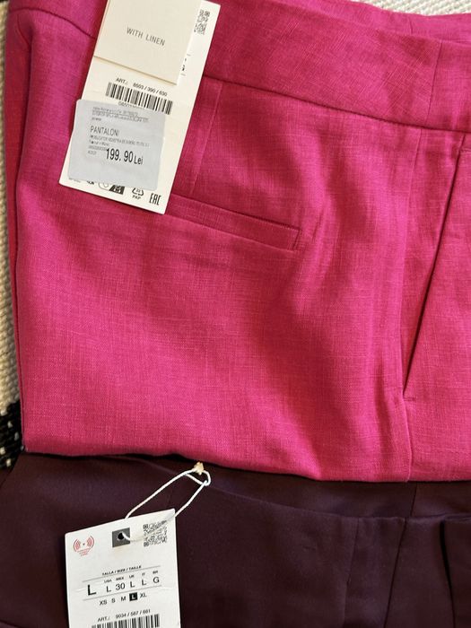 Pantaloni cu talie inalta Zara M si L