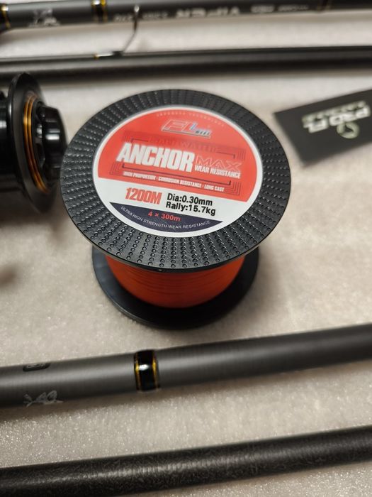 SET 3 Lansete FL VIPER 3.90m 3.5 LBS 3 tronsoane + 3 Mulinete AVIATOR