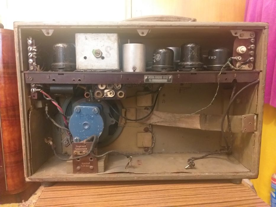 Radio cu lampi, de colectie, Wehrmacht