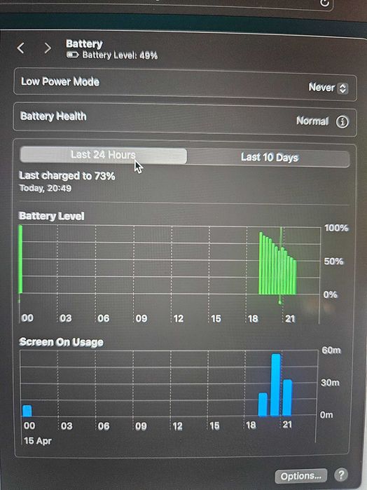 Macbook Pro 13  2 TB ports, Mac OS Sequoia, добро състояние и батерия