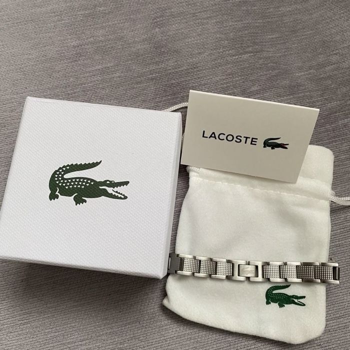 #NOU# Bratara Lacoste argintie noua