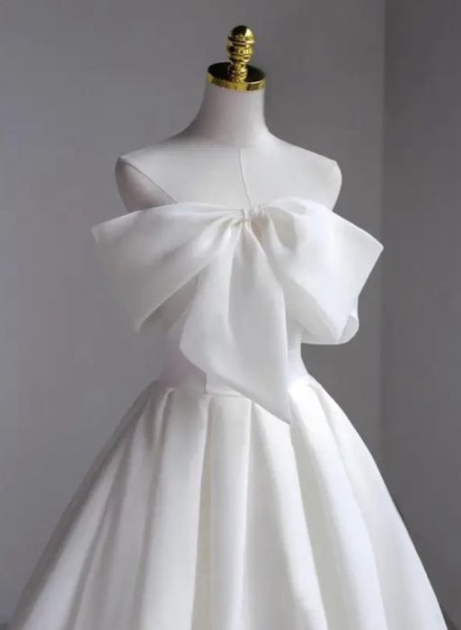 длинное белое платье