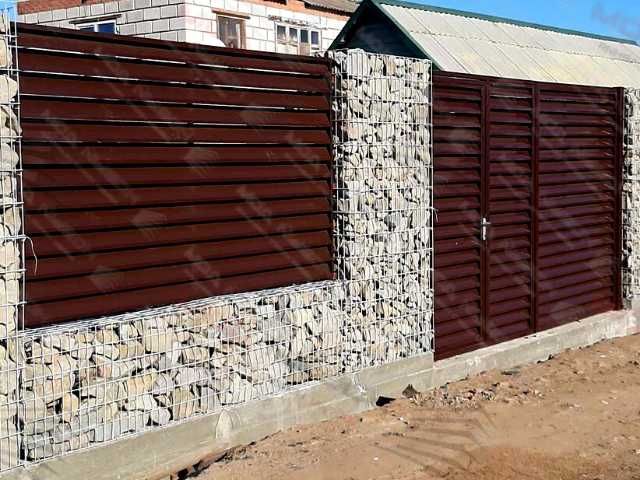 Забор жалюзи горизонтальный