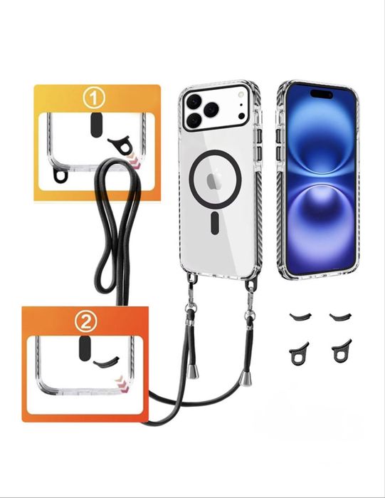 Iphone 17 17 PRO 17 PRO MAX Husa Magsafe Anti Drop cu Snur