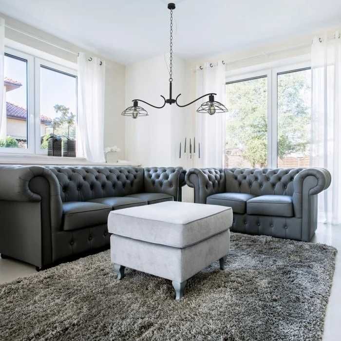 Lustra Rona Kobi, 2xE27, negru, metal