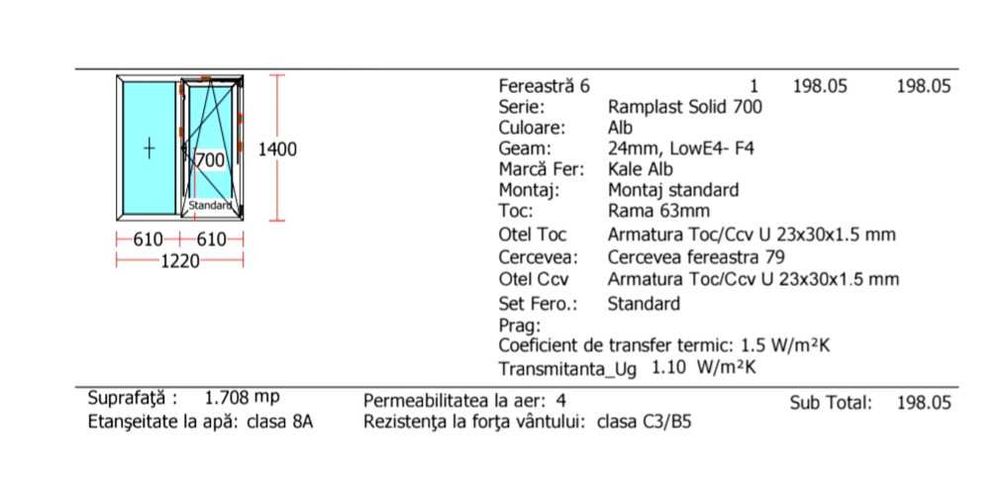 Vand geam termopan NOU