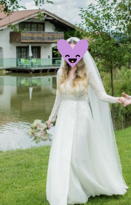 Rochie mireasa, marimea S, inclus voal+coronita. Detalii in privat!