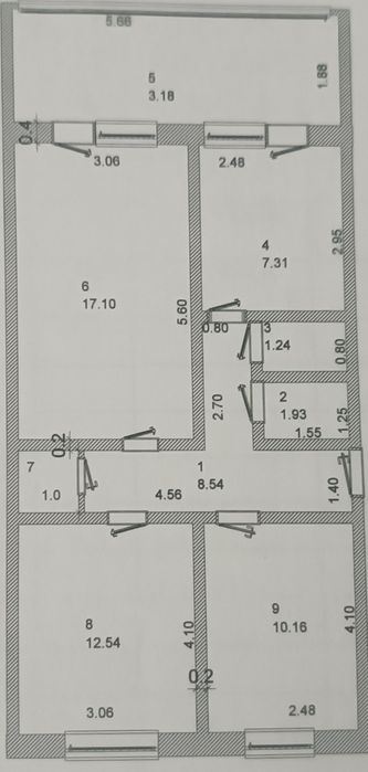 3 хонали квартира 2 х квартирага алмаштирилади