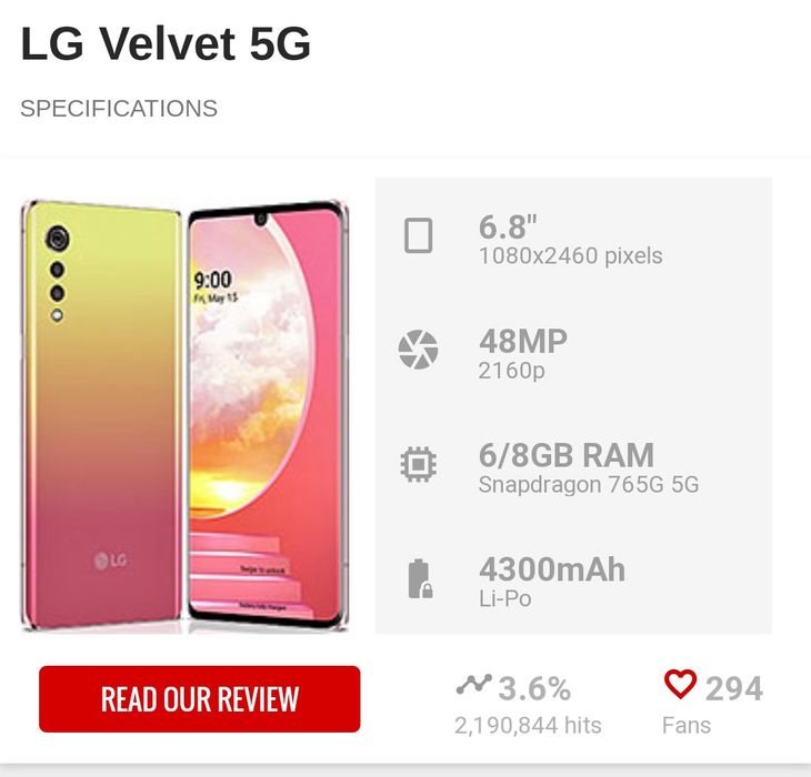 Lg velvet aybi ekranida pasida bitta chizig'i bor bilinmaydi