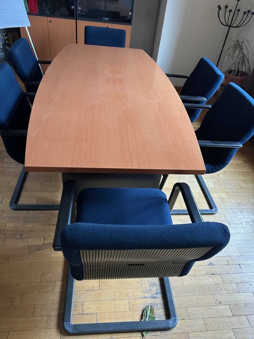 set mobilier birou masa + 6 scaune + 3 x dulap calitate superioara factura tva inclus posibilitate transport manipulare
