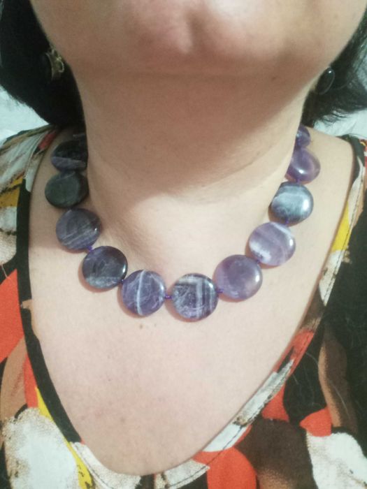 Аметист кварц ожерелье, бусы