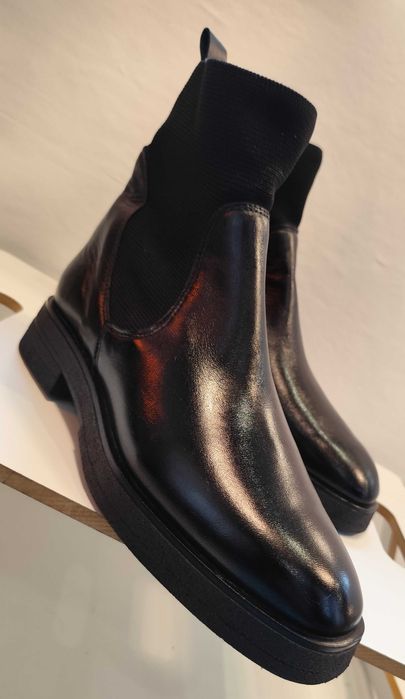 Ghete chelsea 40 40.5 plain toe Sartoria Artigianale piele naturala