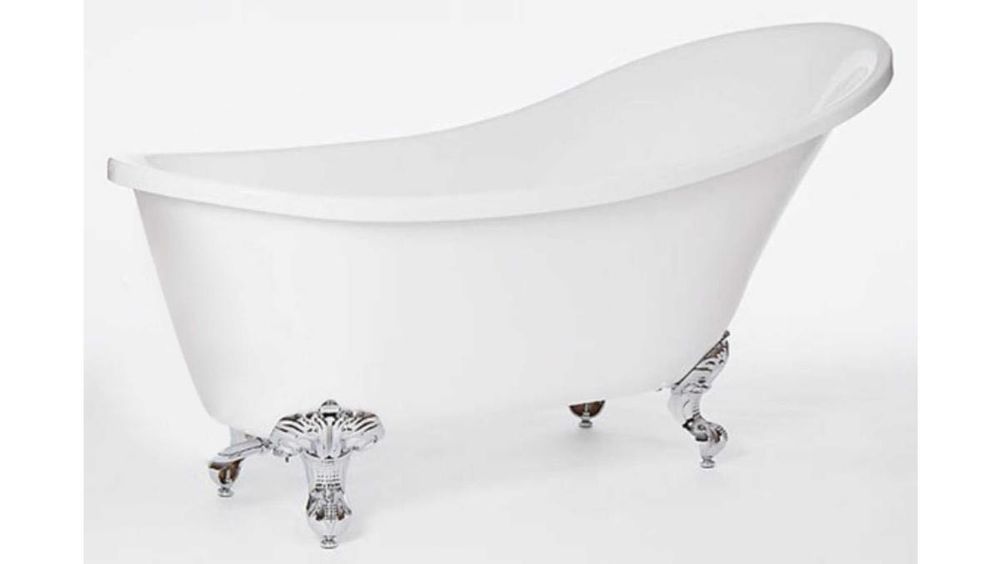 Свободностояща акрилна вана в ретро стил.  Ретро Вана с крачета