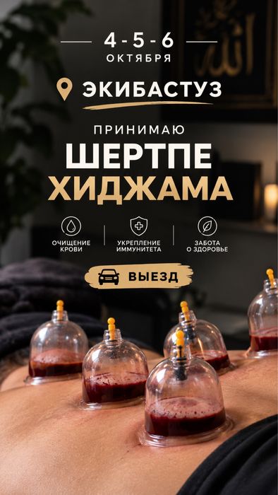 Хиджама | Пиявки | Шертпе ВЫЕЗД