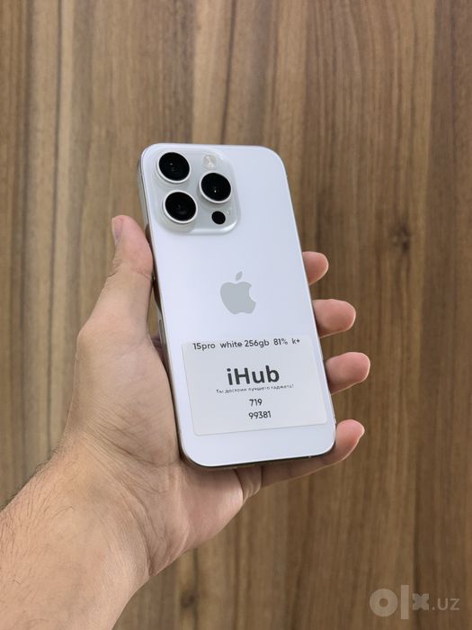 iPhone 15 pro silver 256gb 81% k+