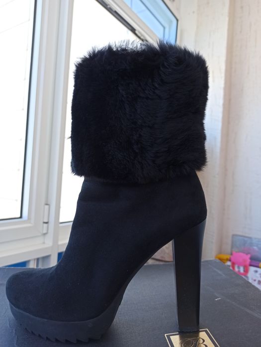 Сапоги зимние замша цигейка