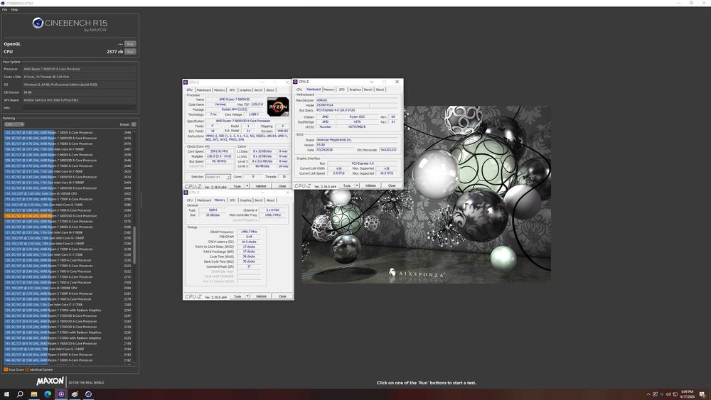 АМD Ryzen 7 5800X3D, 8-ядрен, АМ4, 96MB L3 Cache