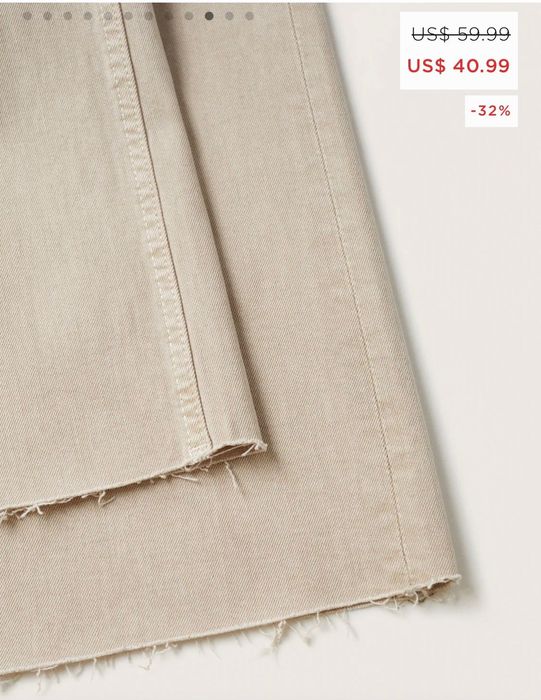 MANGO. Plus size. Джинсы-кюлоты высокой посадки