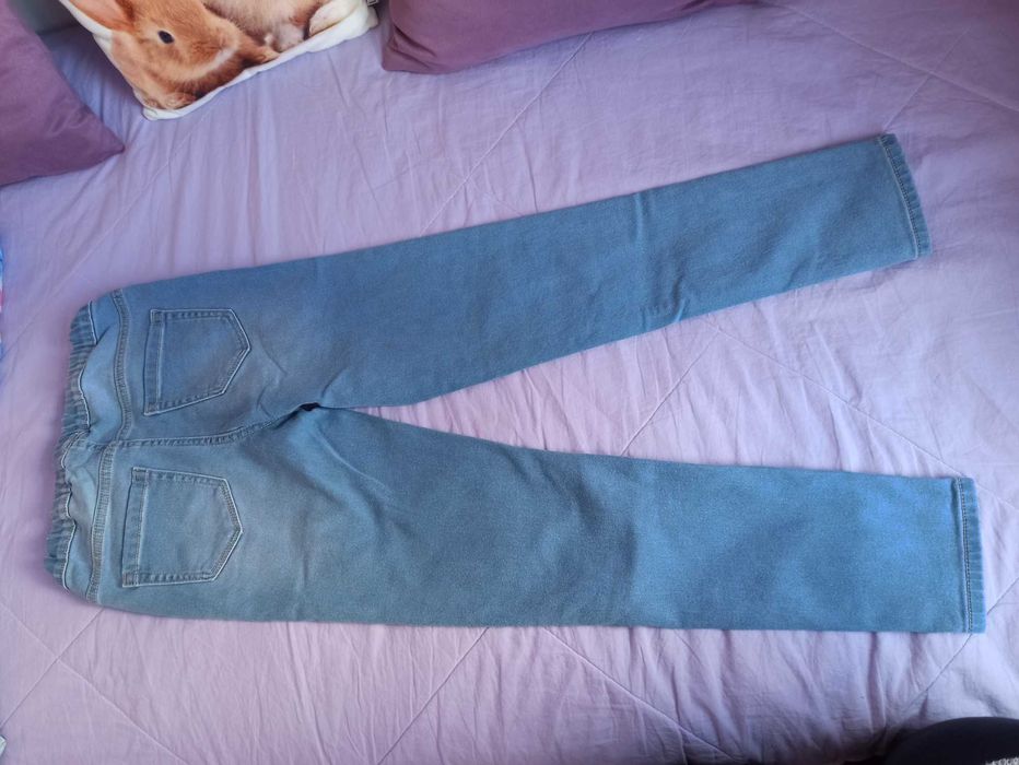 2 бр. Дълги Еластични Дънки за момиче + 1 бр. Къси Дънки, р-р 146-152