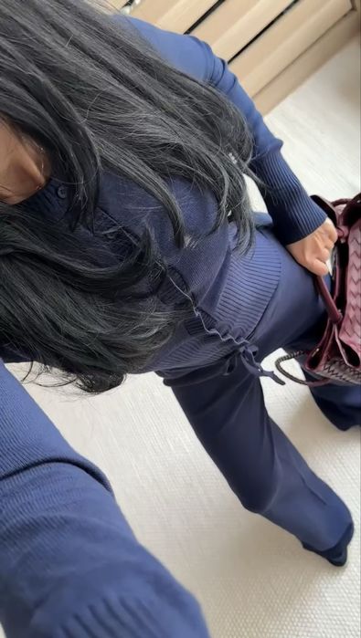 Синяя двойка (кофта+брюки)