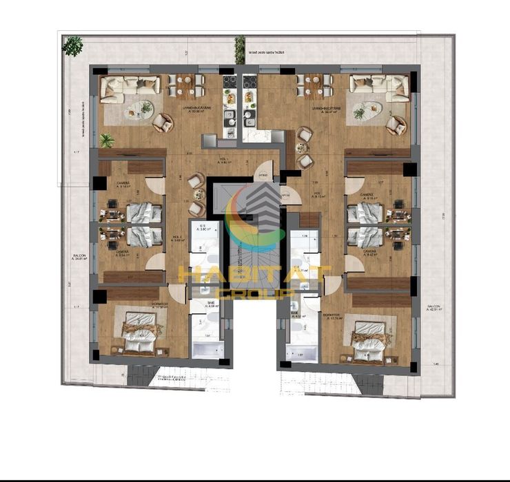 UNICAT  Penthouse 4 camere - NOU  - Piata Unirii