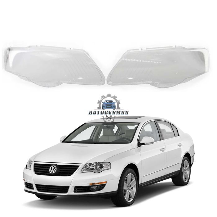 Капаци фарове Volkswagen VW Passat B6 (06-11) стъкло фар крушки Фолксваген Пасат Б6 xenon