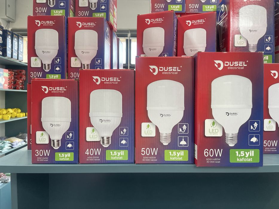 Led lampalar 5Wdan 60W gacha 2yil kafolati bilan