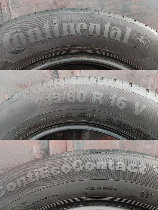 2бр. летни гуми 215/60/16 Continental 
6.6mm
dot22