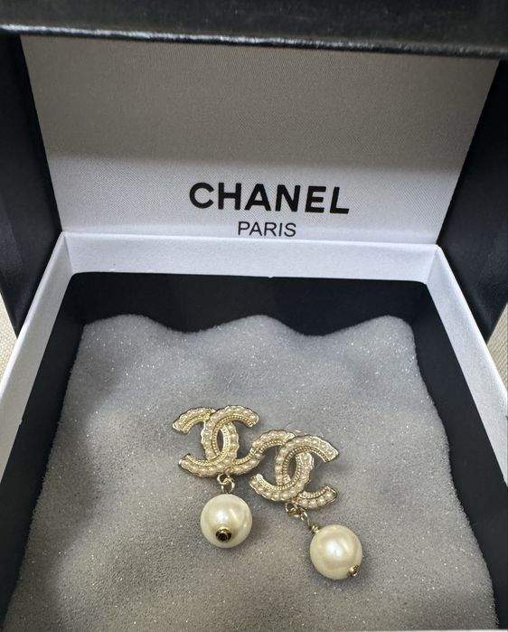 Обеци с перли “Chanel”