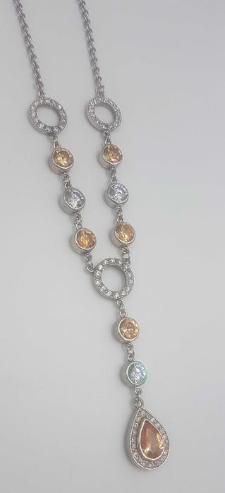 Superb colier din argint si zirconii