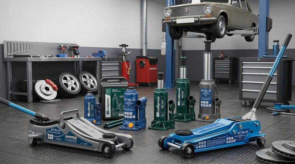 Гидравлические домкраты | Бутылочные и подкатные | 2–20 т