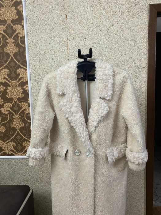Шуба теди цвет белый