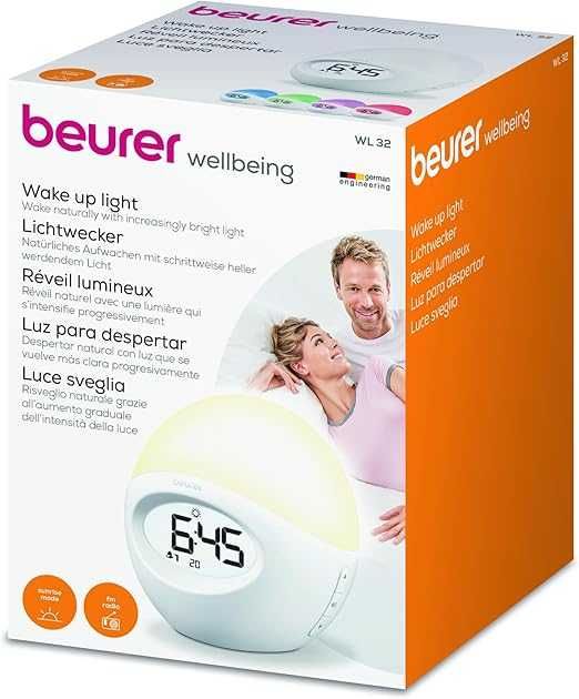 Будилник Beurer WL32, С RGB светлина за събуждане и радио