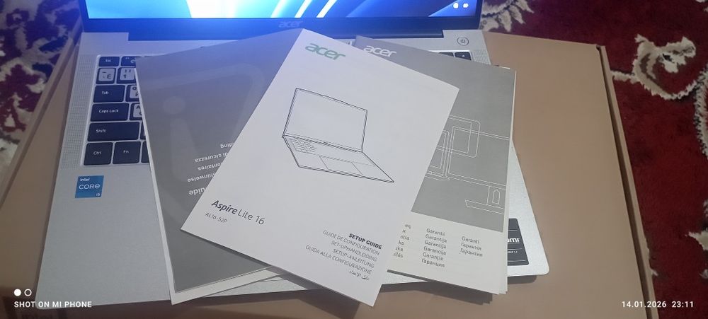 Notebook Acer core-i5 13-avlod