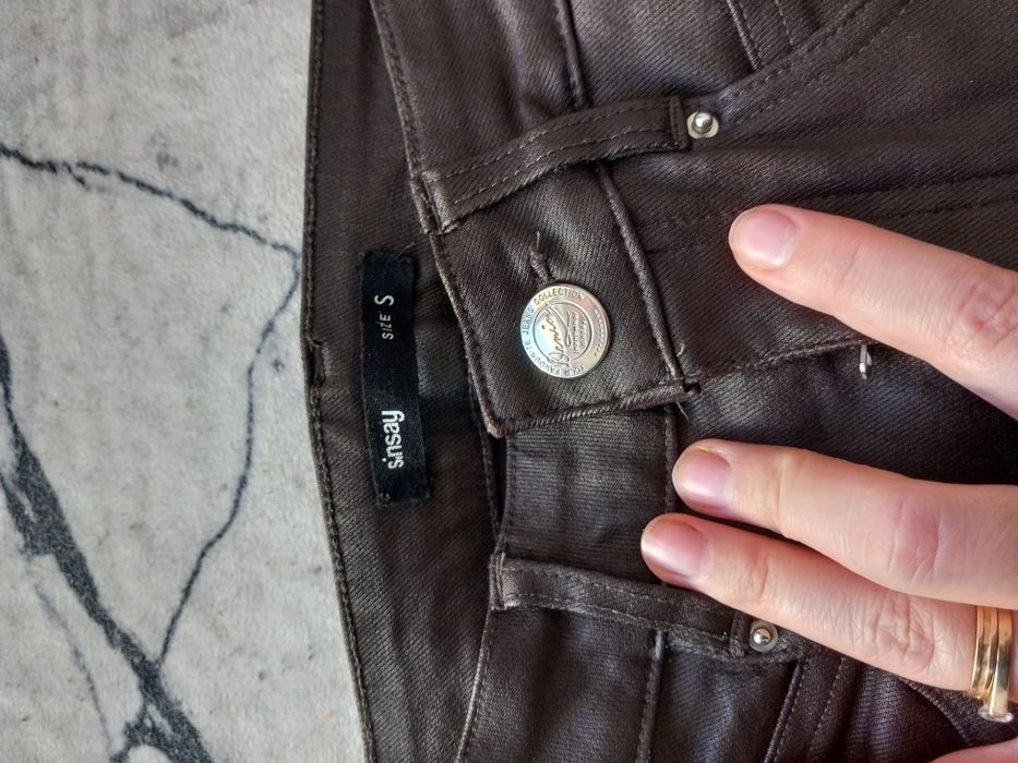 Blugi imitație piele sinsay s