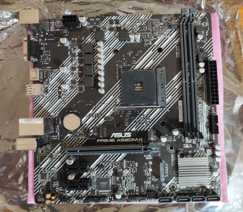 Placa de baza Asus Prime A520M-K, AMD AM4, mATX, 64GB DDR4, 2 X DIMM, D-SUB, HDMI, PCIE