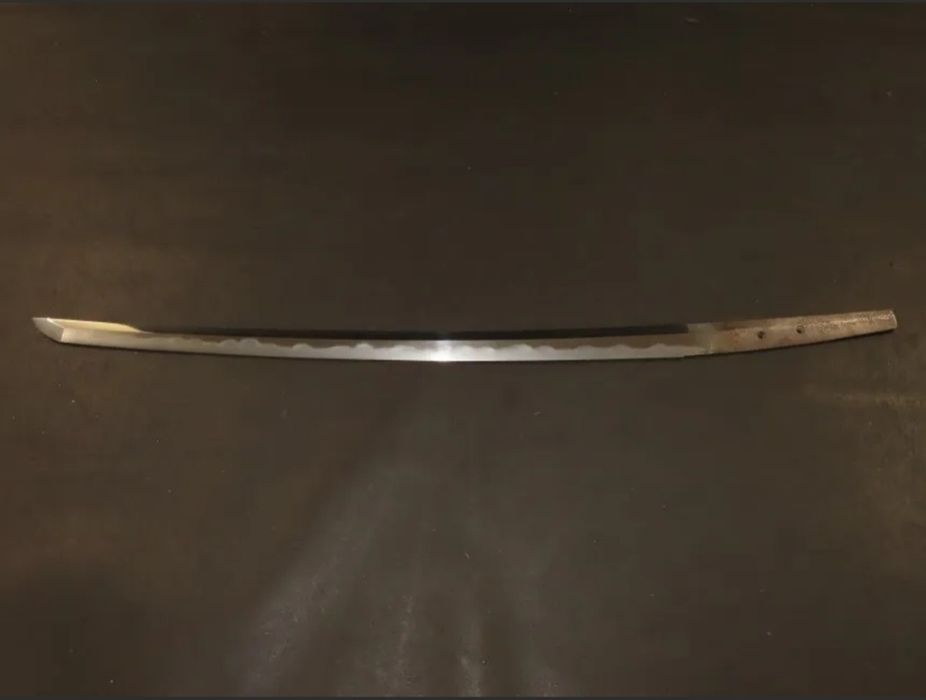 Katana- Вакизаши в ширасая - надпис по острието - Noshu  Ju Kanemitsu