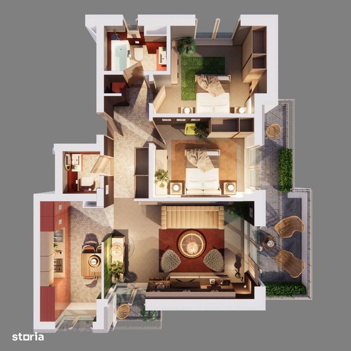 Apartament 3 camere Faza 3 Romanescu Park Residence