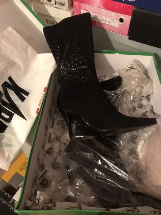 Сапоги замша демисезон эксклюзив