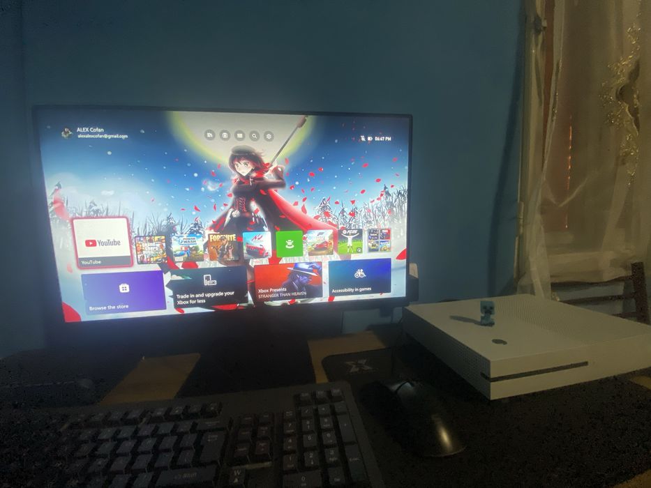 Xbox one S + Monitor Lg 100 hz full Hd+Boxa Pentru el