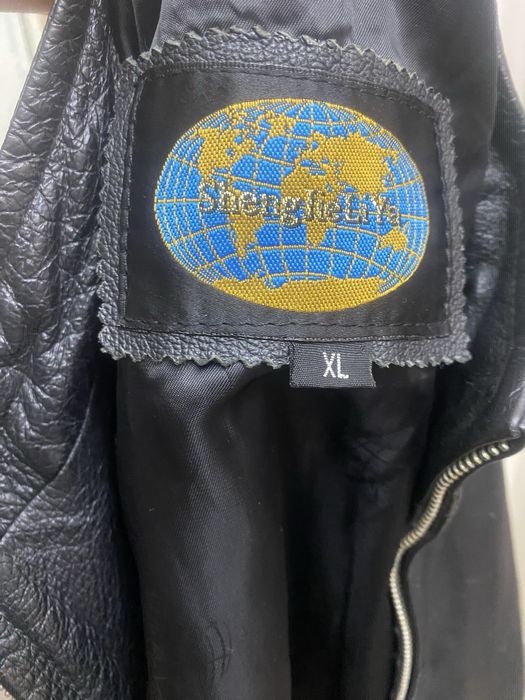 Мужская байкерская кожаная куртка