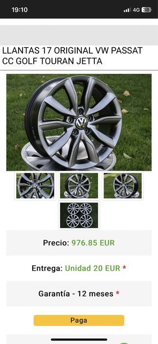 Vand jante R17 Golf5, Jetta
