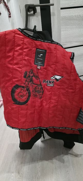 Мотокуртка кожанная Hawk moto