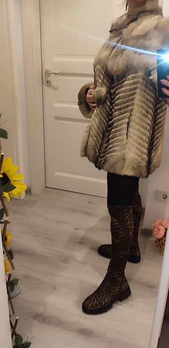 Blana vulpe polara Echt Pelz,croi clasic avantajos,model rar